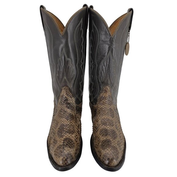 Tony Lama Other - Vintage Anaconda Snakeskin Tony Lama Mens 9E Gold Label Cowboy Western Boots CBC